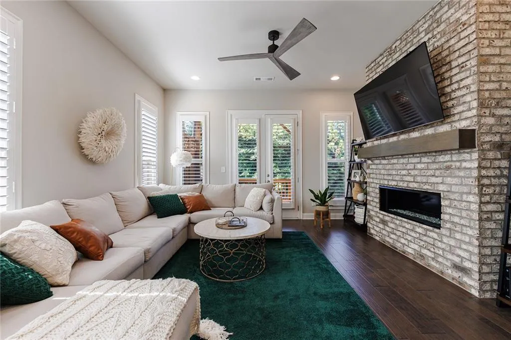 The great room is the heart of the home, with plenty of room for a large sectional.