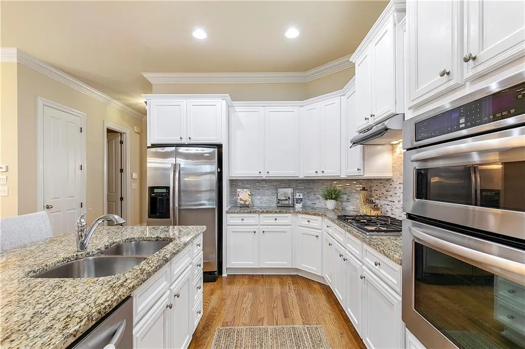Kitchen with stainless steel appliances
