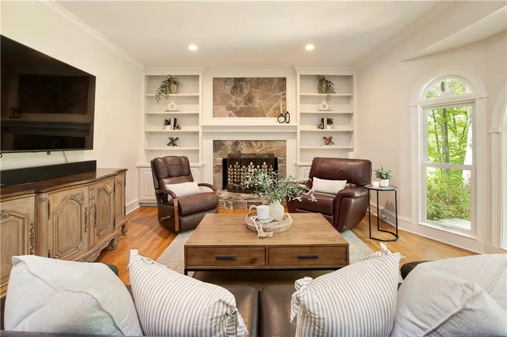 Thoughtfully designed for comfort, the fireside living area offers a warm and welcoming atmosphere for everyday living and entertaining.
