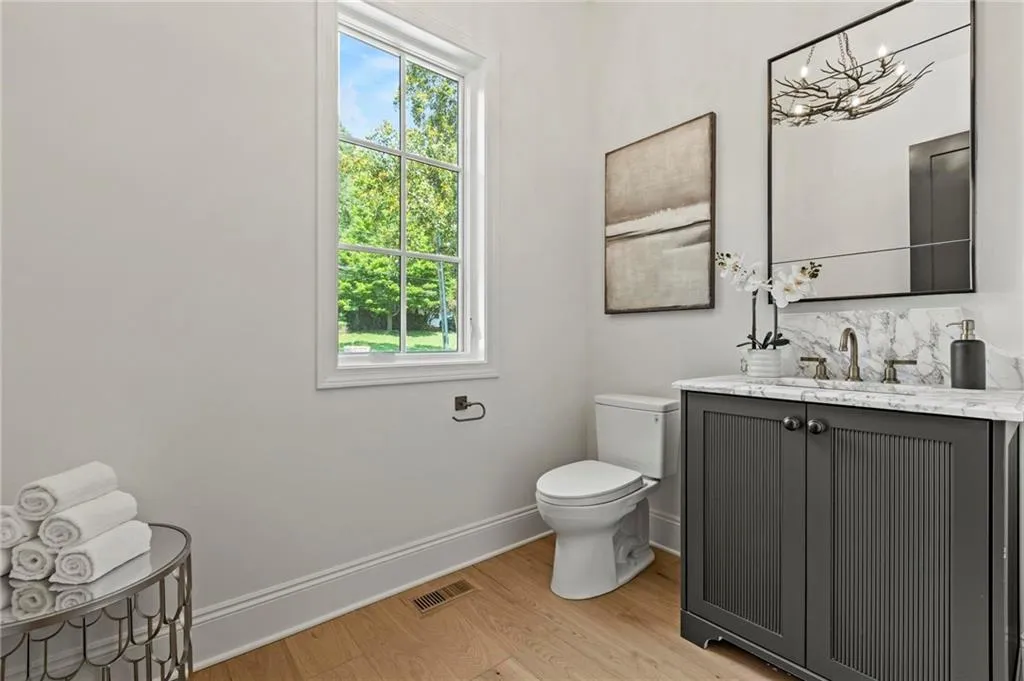 Main level powder room