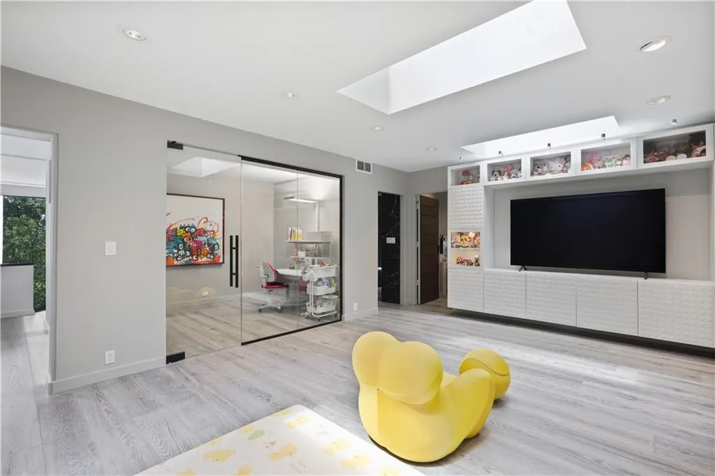 Built in cabinetry and skylights.