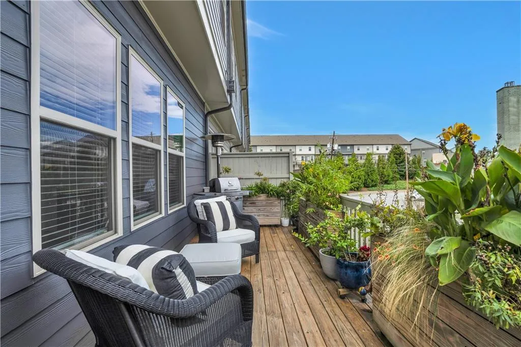 Deck with area for grilling