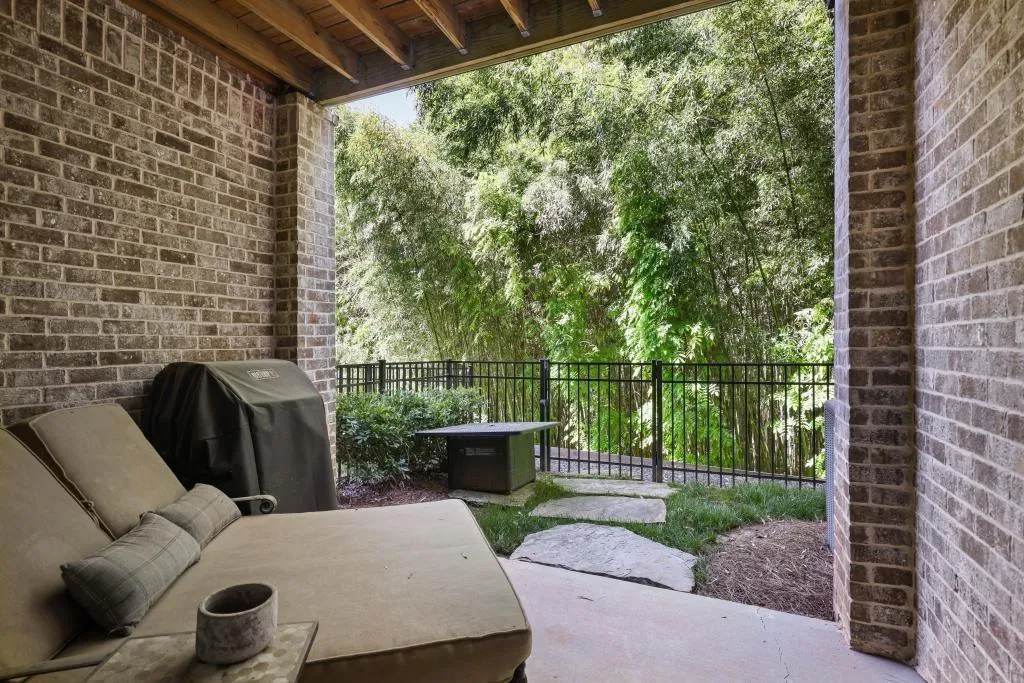 View of patio featuring area for grilling