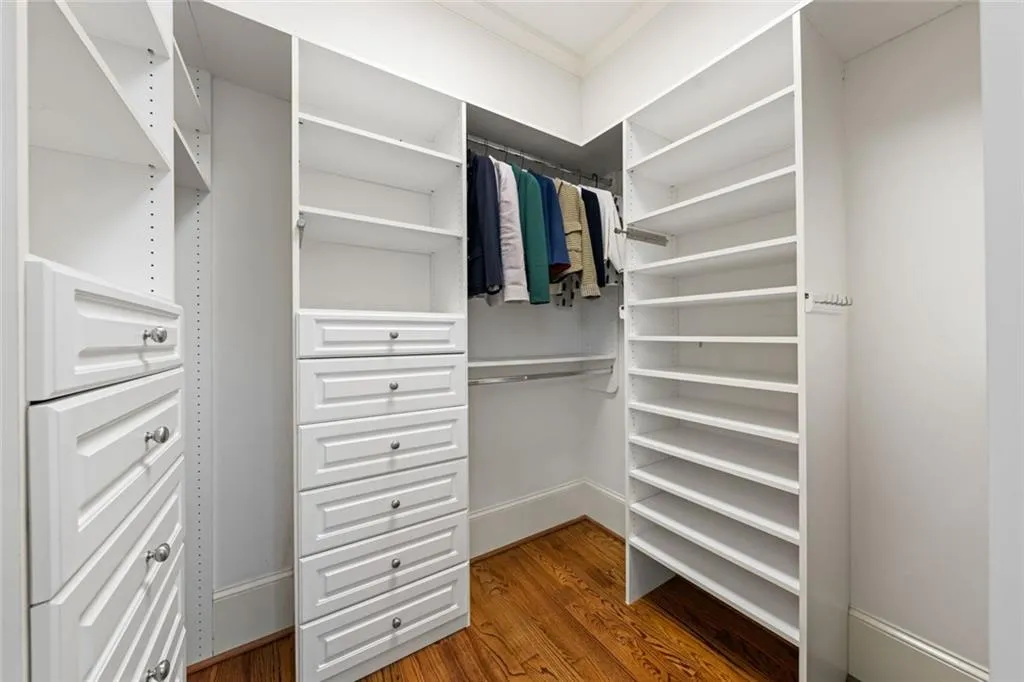 Two custom-designed walk-in closets