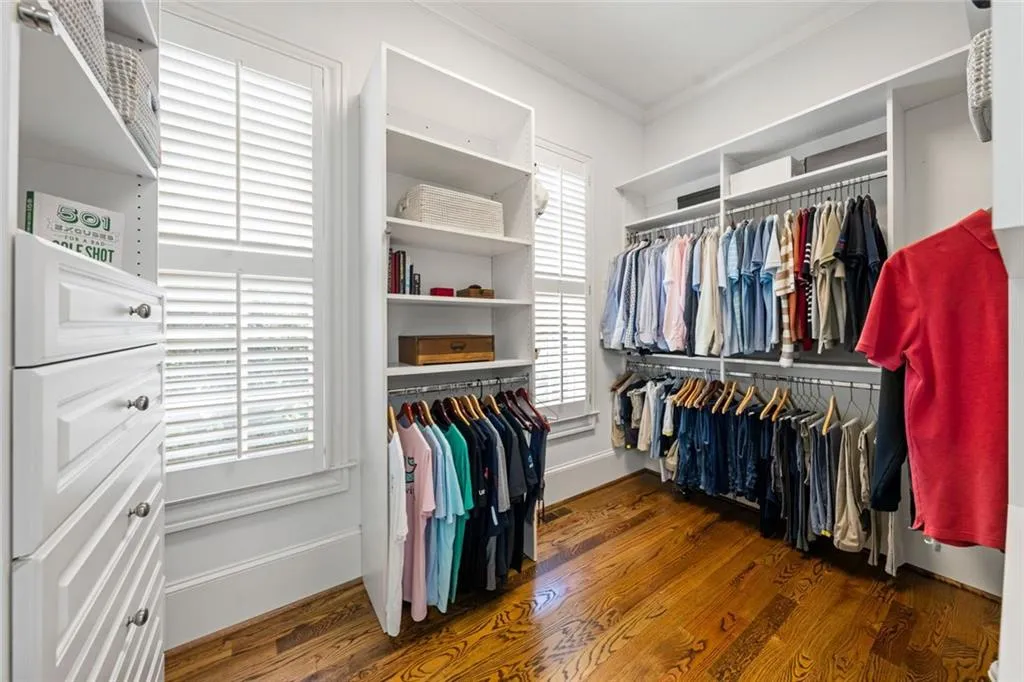 Two custom-designed walk-in closets