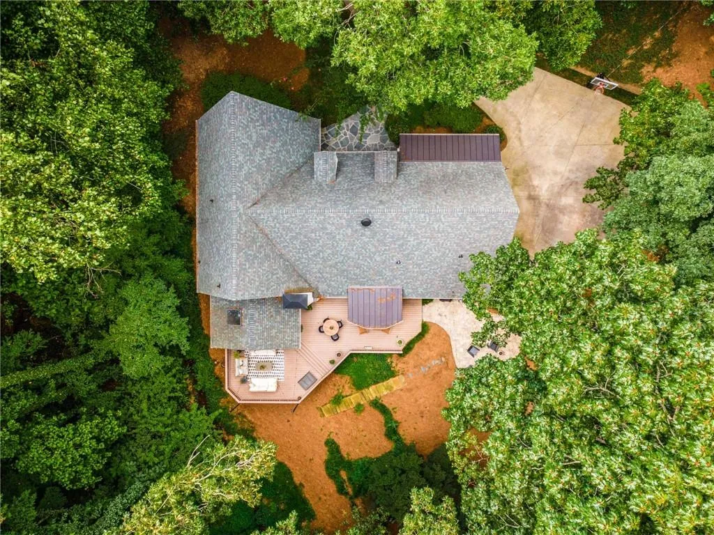 View from above of property