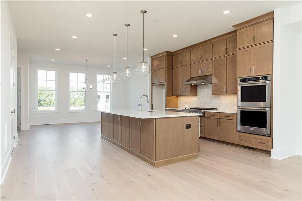 Open concept kitchen.