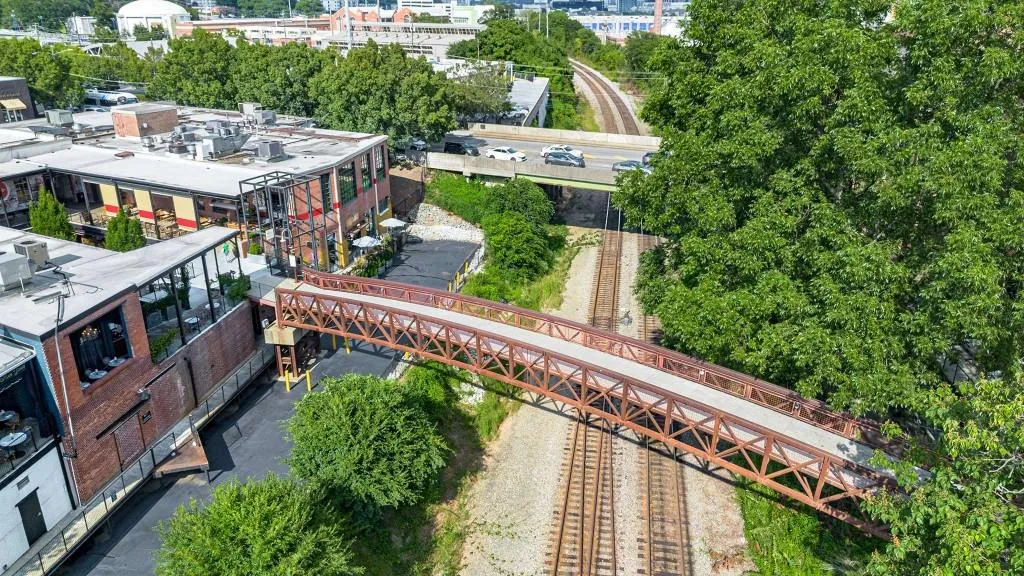 Pedestrian bridge linking White Provision and Westside Urban Market