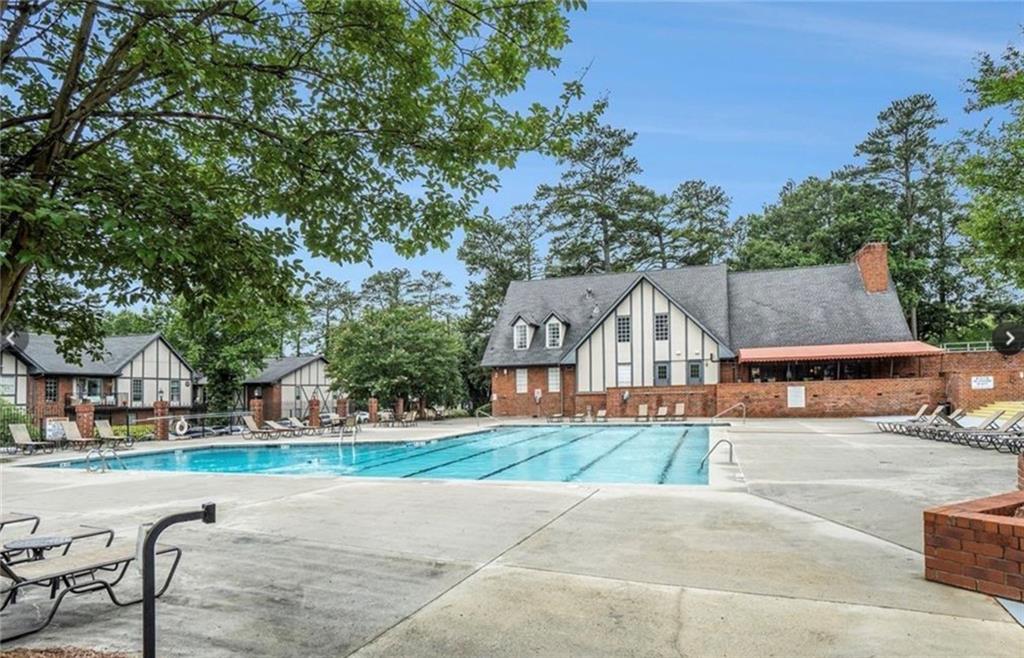 View of pool featuring a patio area