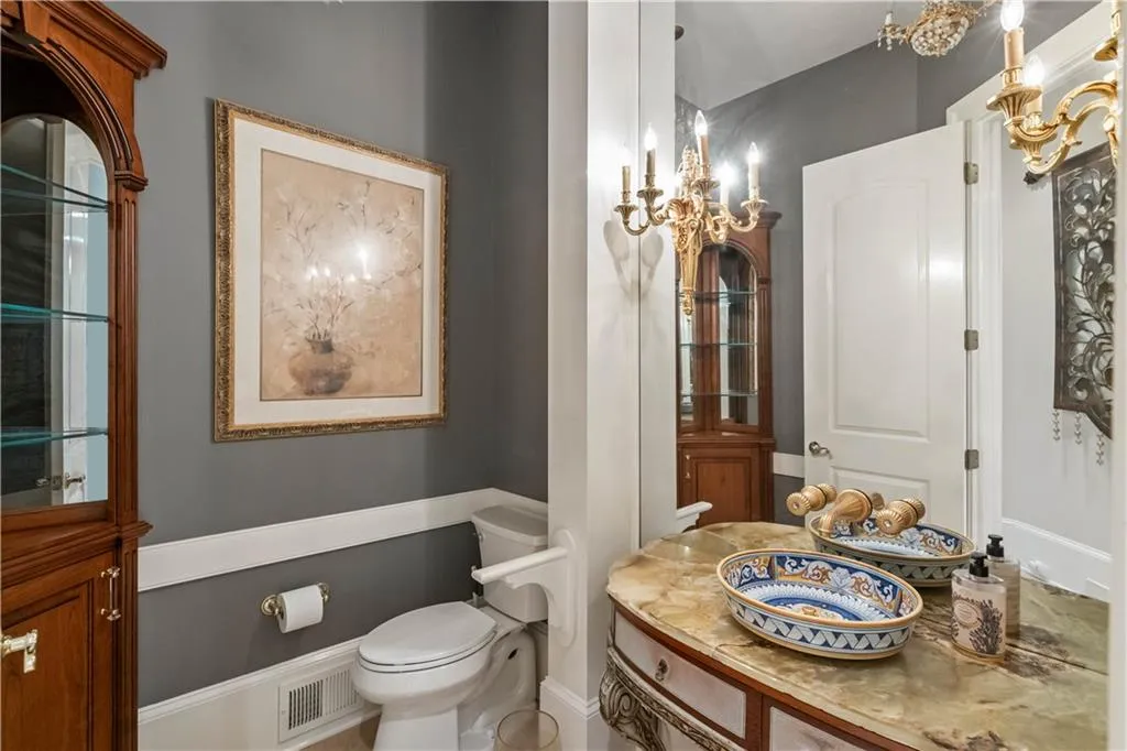 Bathroom with toilet and vanity