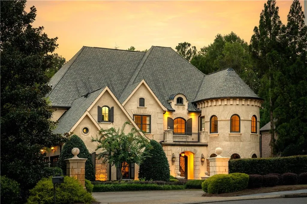 French country home with a balcony