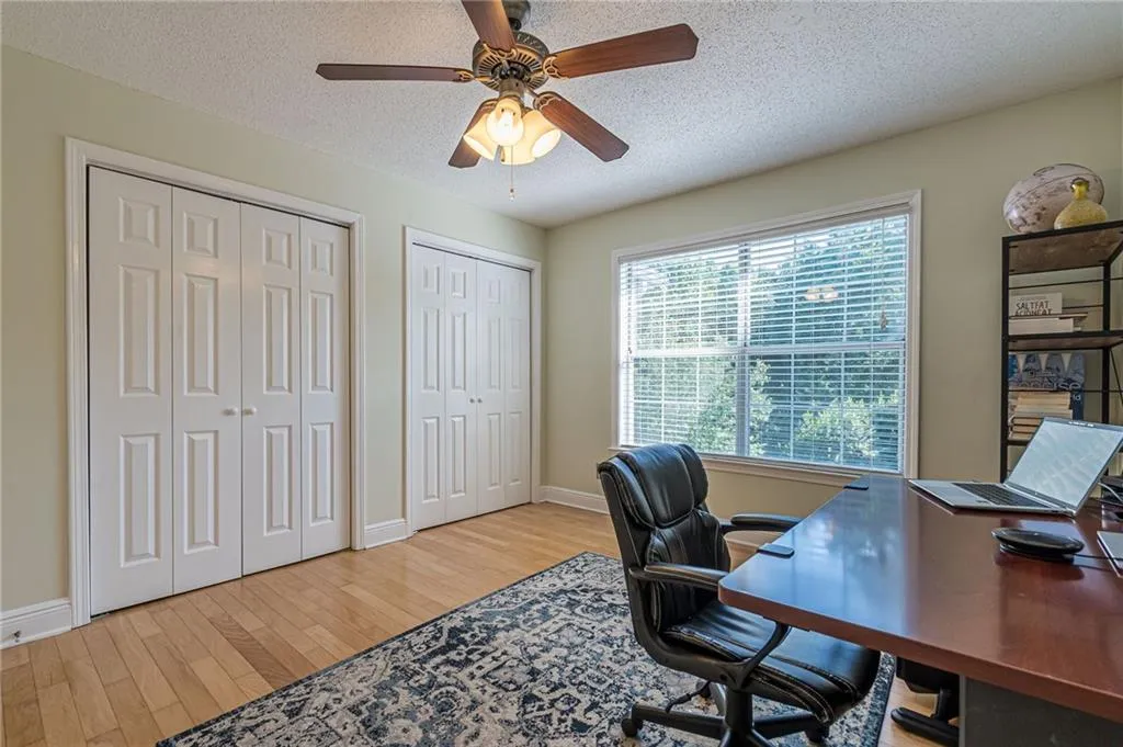 Bedroom with double closets