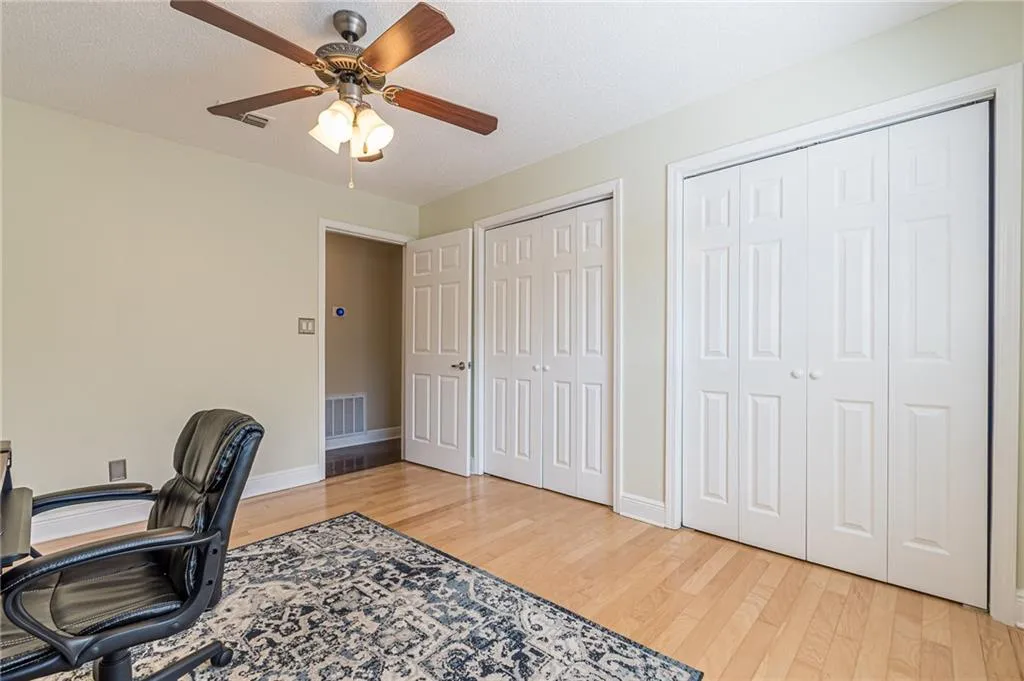 Bedroom being used as office.