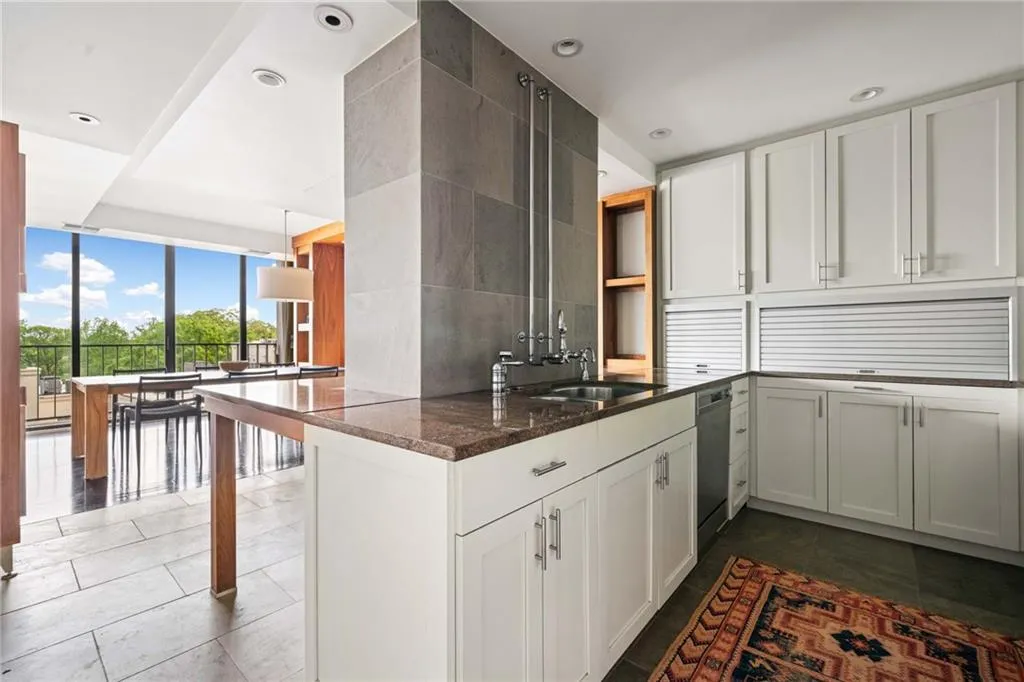 Kitchen with large cleanup area