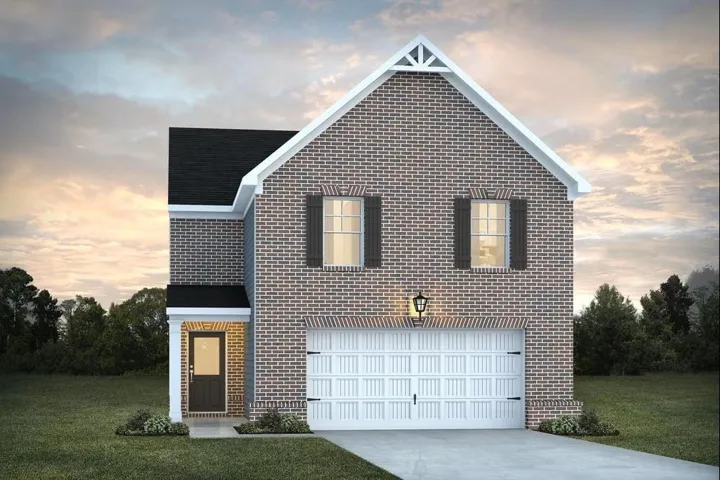 Brick exterior with white trim
