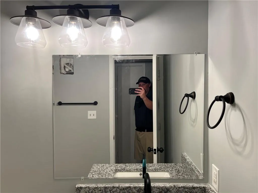 Bathroom featuring vanity