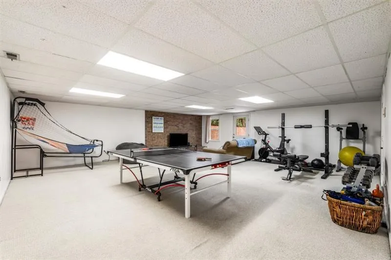 Huge recreation room located in the basement is a great space for a playroom, workout space, or whatever you desire.