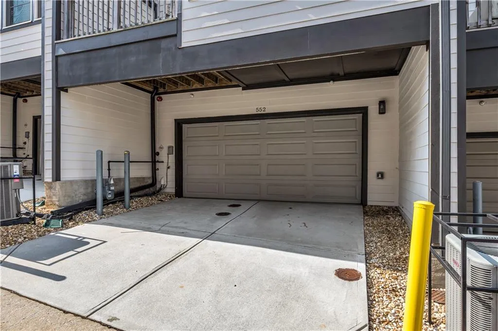 Garage with driveway