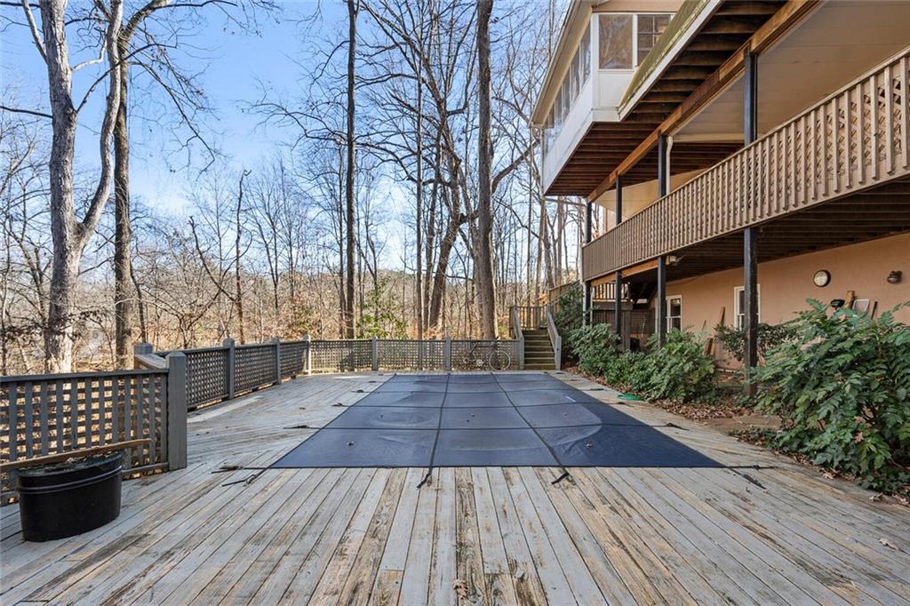 View of wooden terrace