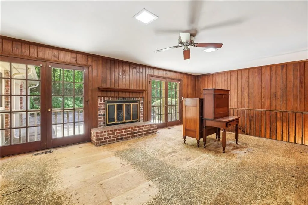 Family Room with view of gas fireplace