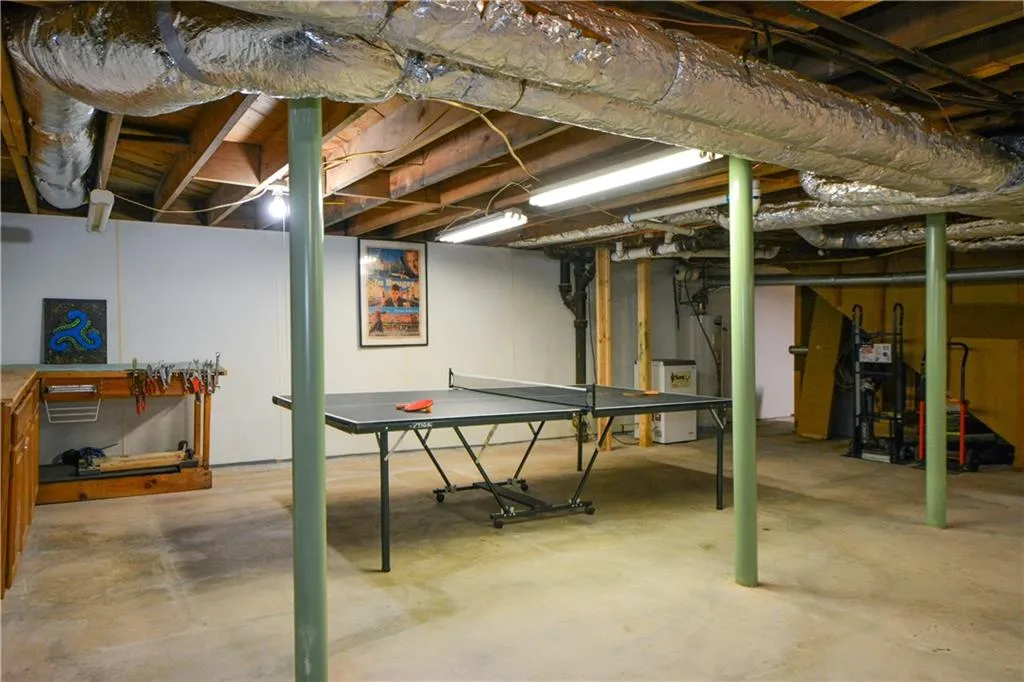 Basement with water heater Basement with water heater