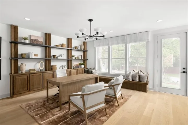 Flex room on entry level -- Photos are of model home-same plan.