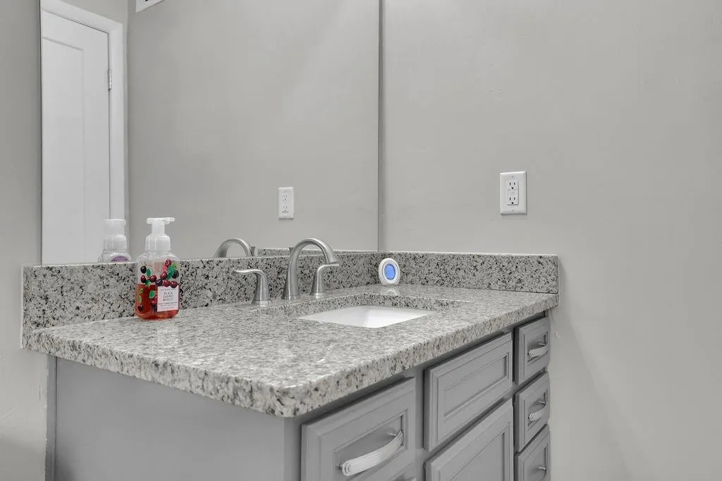 Bathroom featuring vanity
