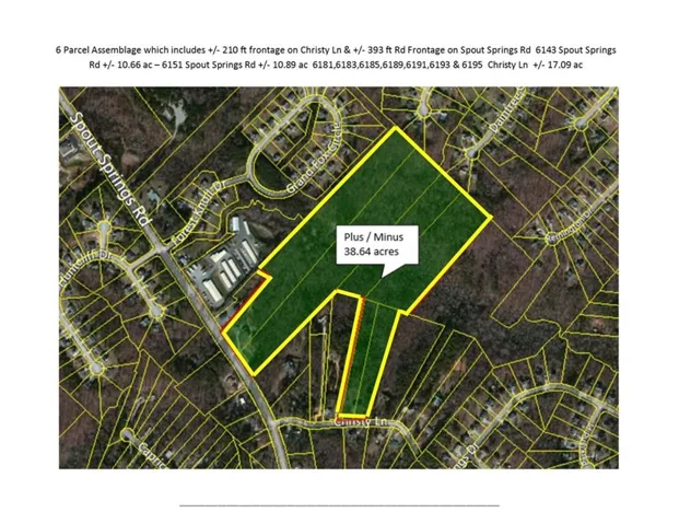 +/-10ac listed for sale w possibility of assembling up to +/-40acres