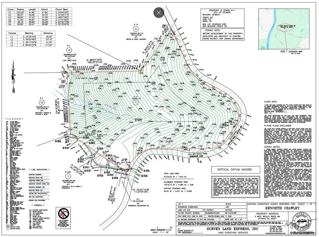 18 W Wesley Ridge, Atlanta, Georgia 30327, ,Land,For Sale,18 W Wesley Ridge,7677587