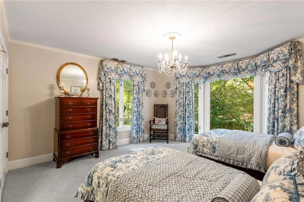 Upstairs bedroom with Jack and Jill bathroom.