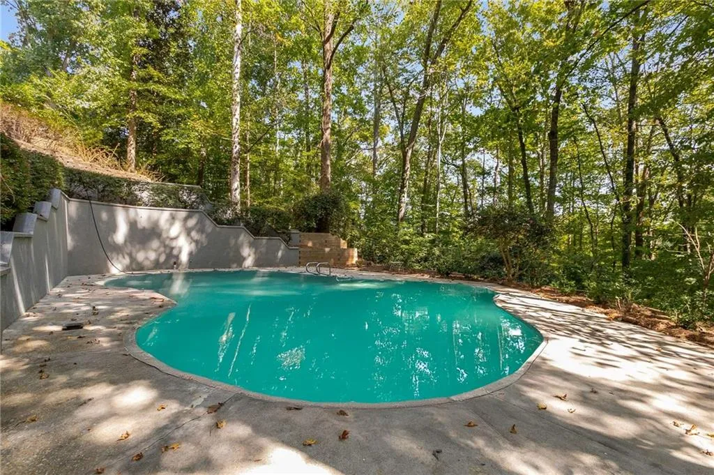 Outdoor pool deck.