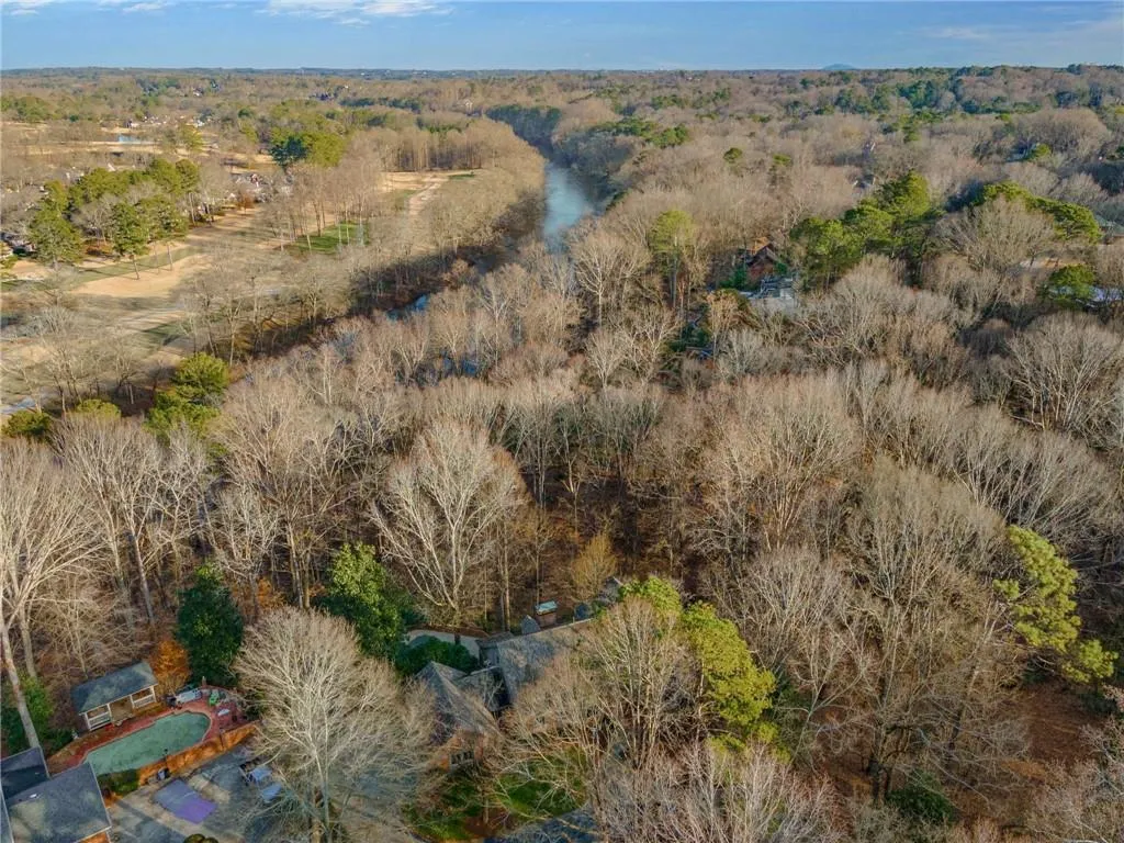 Bird's eye view of property - water view