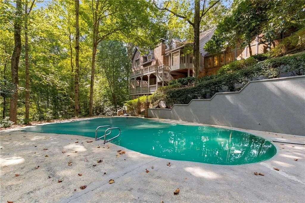 View of the outdoor pool deck/private landscape.