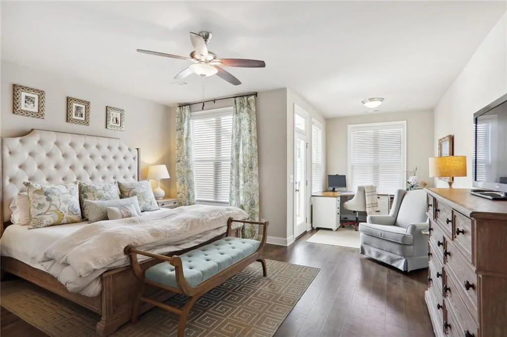 Master bedroom with bonus room upgrade