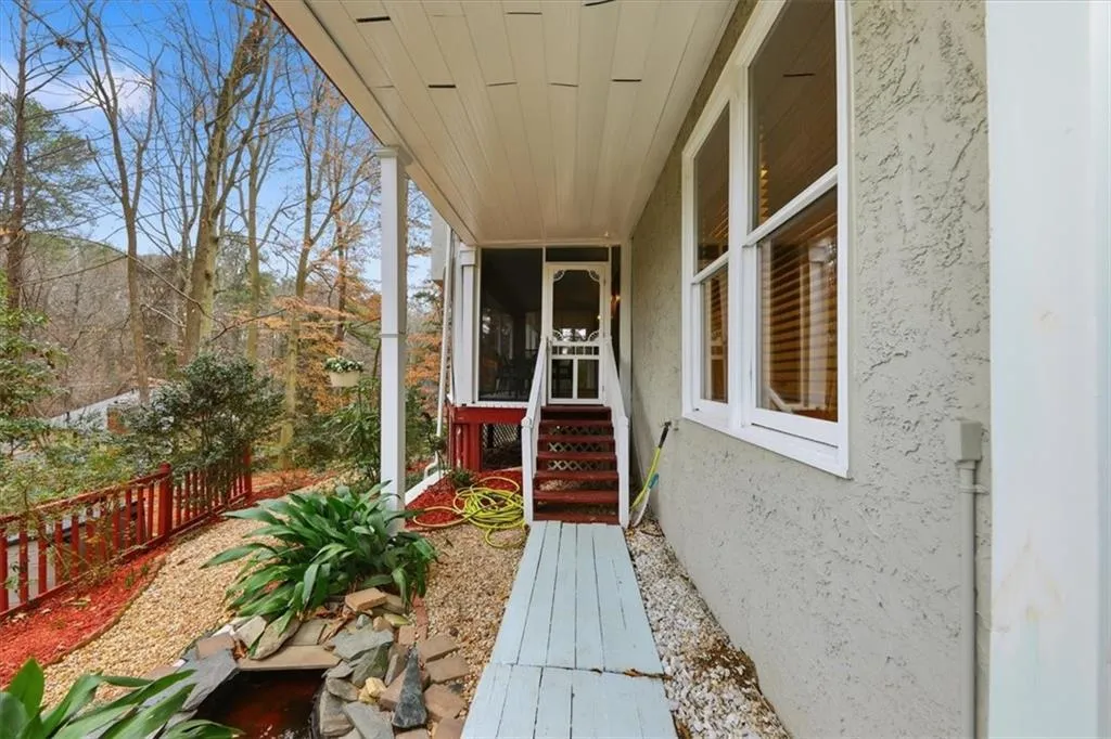 View of wooden deck