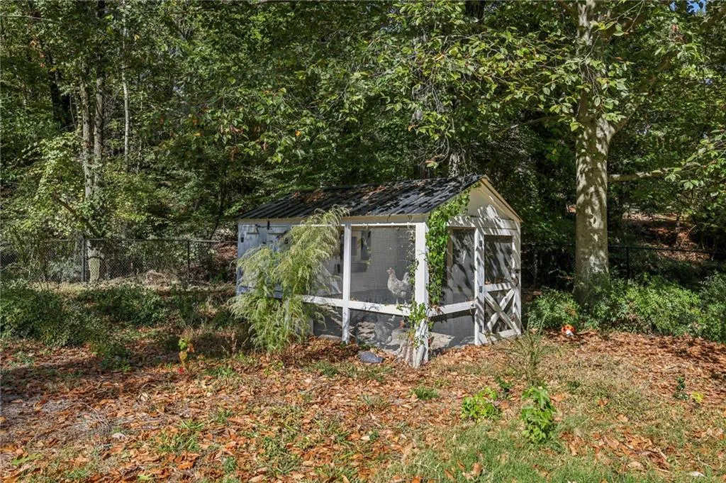 View of poultry coop