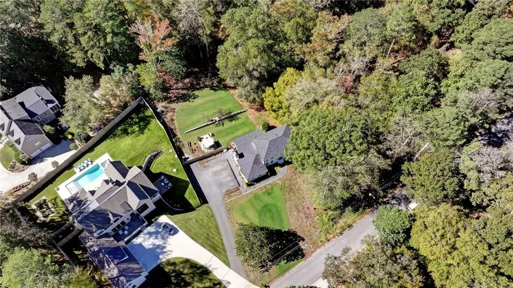 View from above of property