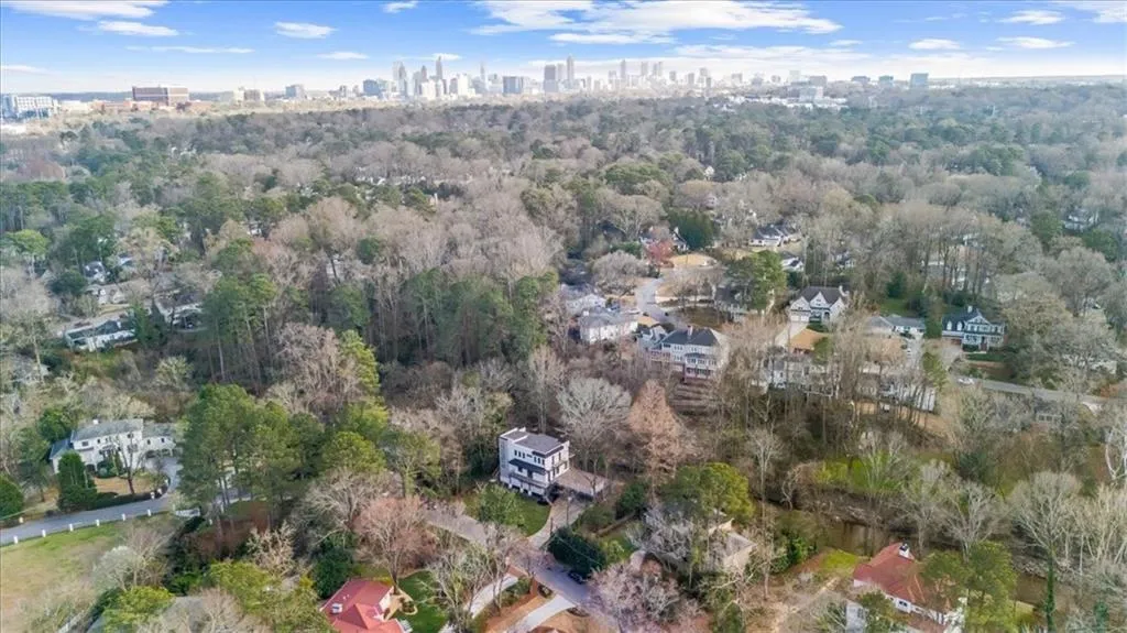 Aerial View with Atlanta Skyline