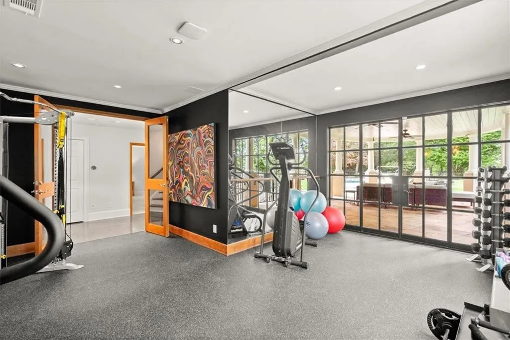 View of workout area View of workout area