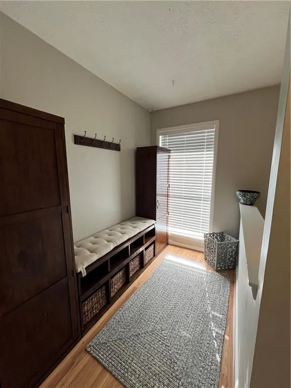 Bedroom with light wood-type flooring