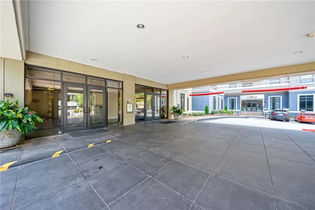 Entrance to property featuring french doors