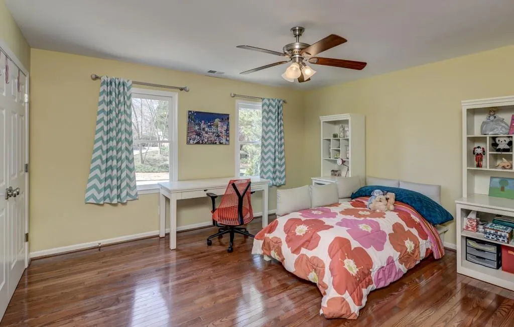 Upstairs Guest Bedroom 1 Has Hardwoods & Large Closet