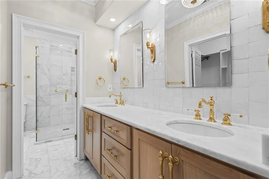 Fit for a princess - this double vanity bathroom is extraordinary!!