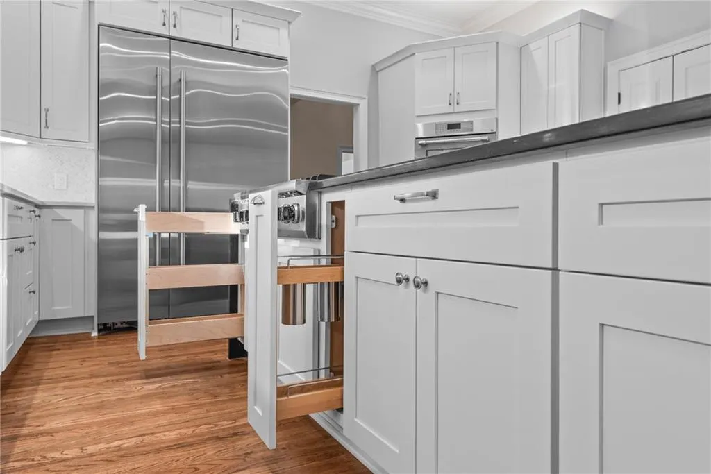 Custom, soft close cabinetry has lots of features!