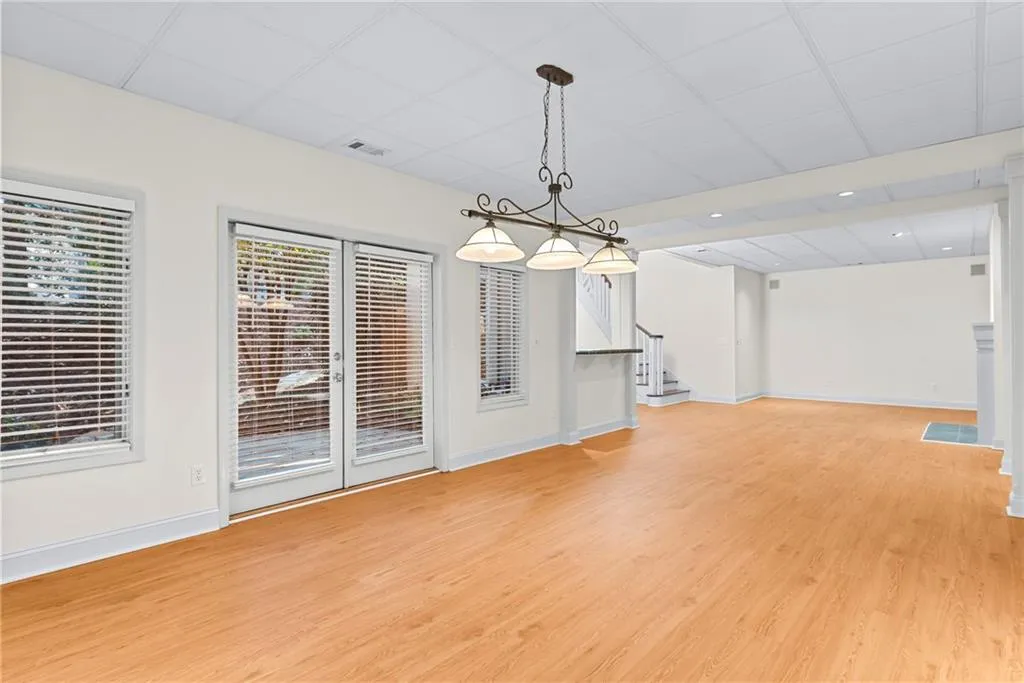 Billiards or any kind of game table will easily be accomodated in this game room