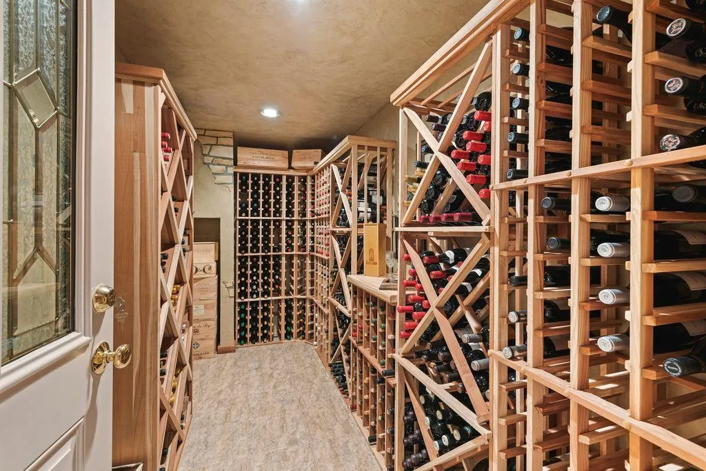 700+ bottle, climate controlled wine cellar.
