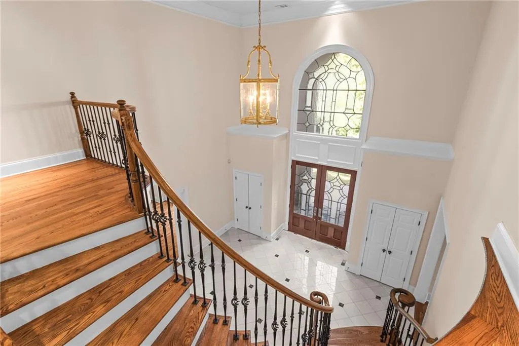This sweeping staircase takes you to the residential level of the 4 ensuite bedrooms!