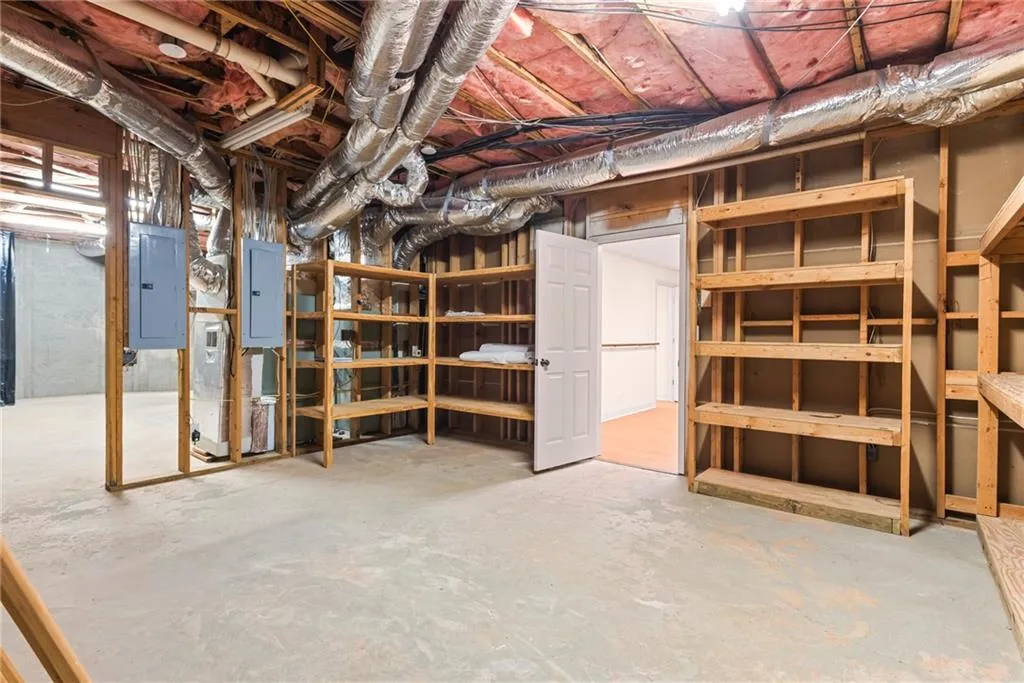 Lots of storage space in this basement area!