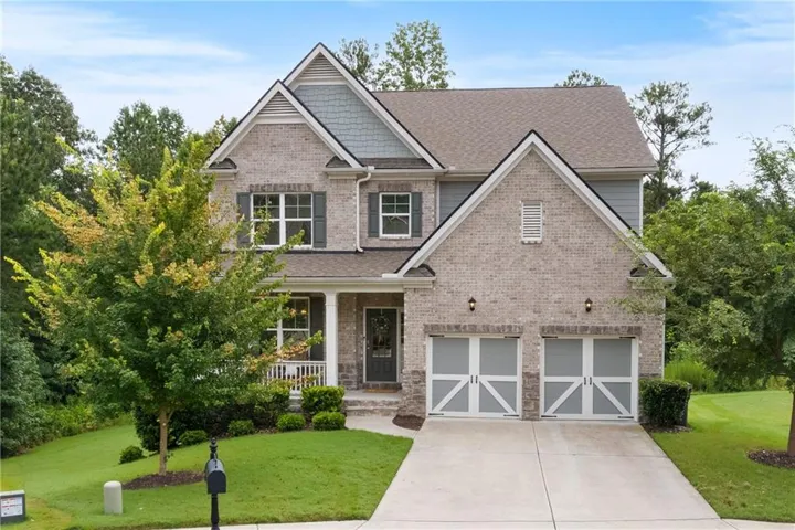 Brick and siding exterior with gabled roof lines