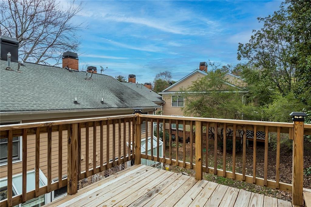 View of wooden terrace